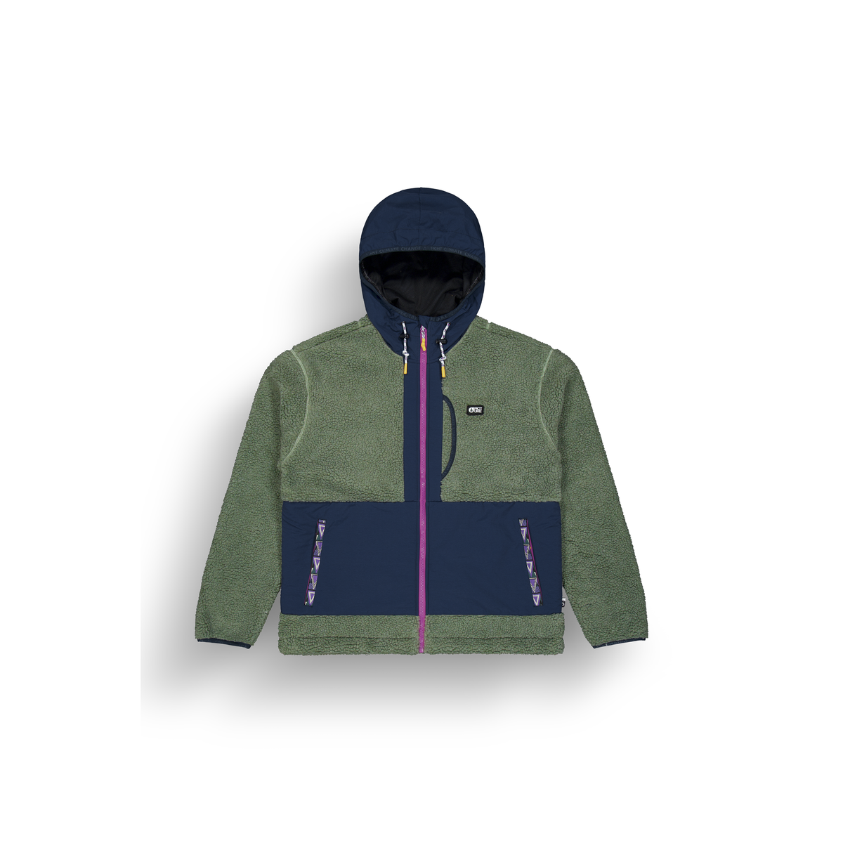 PEMBERTON ZIP FLEECE __color:Green_Spray_Dark_Blue#13
