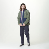 PEMBERTON ZIP FLEECE __color:Green_Spray_Dark_Blue#9