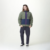 PEMBERTON ZIP FLEECE __color:Green_Spray_Dark_Blue#12