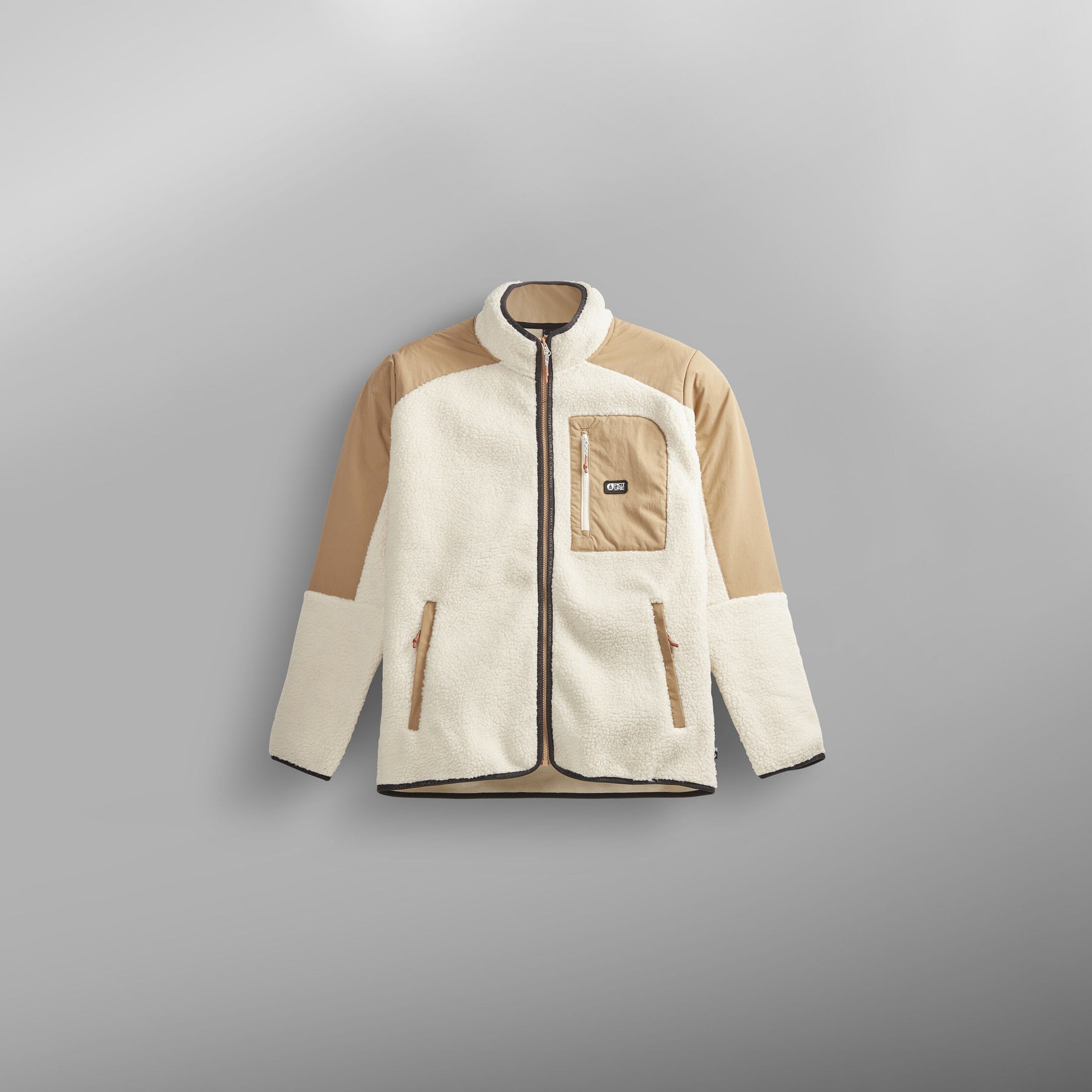 QUILCHENA ZIP FLEECE __color:Tofu-Tannin#23