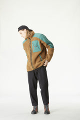 QUILCHENA ZIP FLEECE __color:Chocolate-Bayberry#1