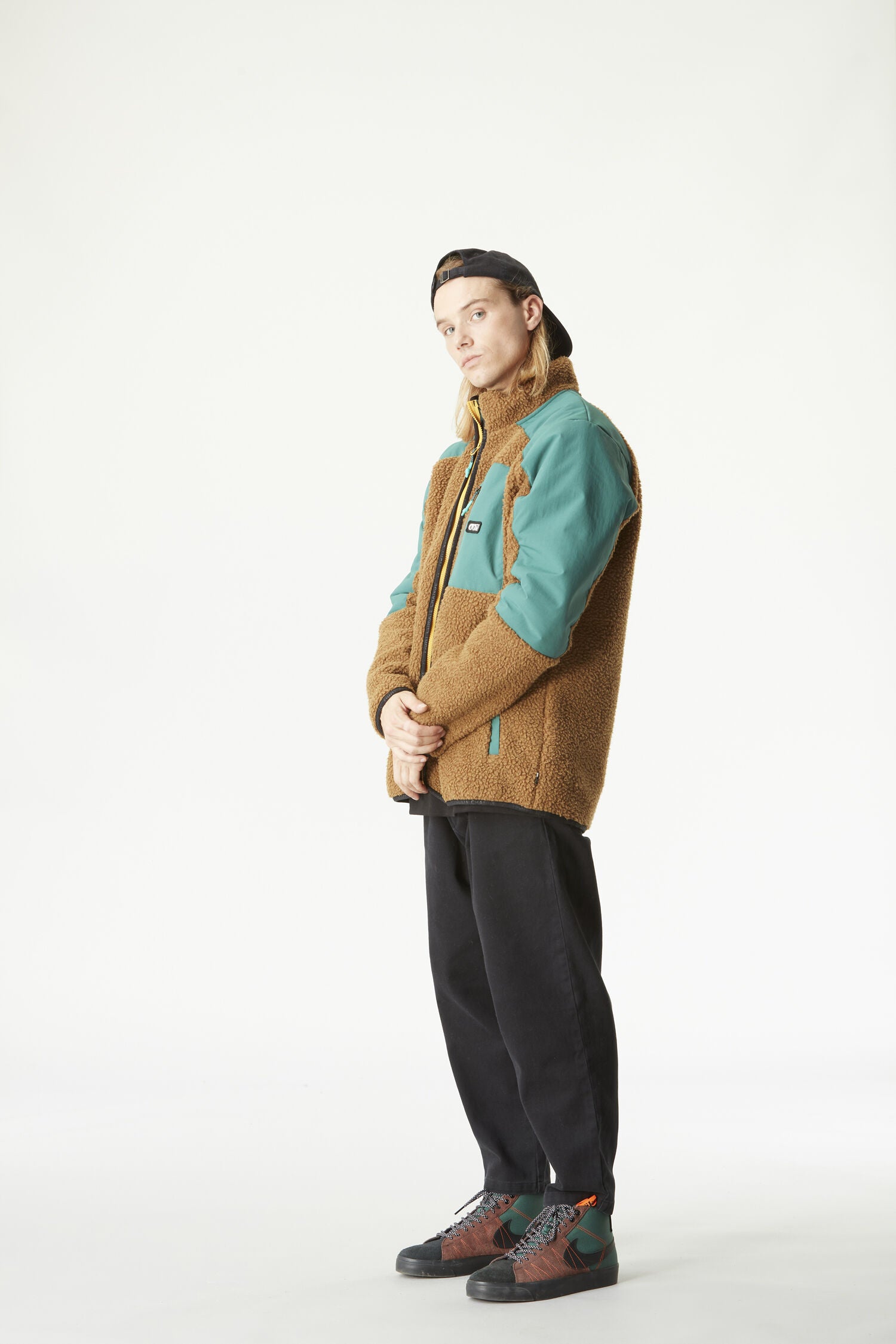 QUILCHENA ZIP FLEECE __color:Chocolate-Bayberry#3