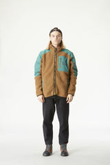 QUILCHENA ZIP FLEECE __color:Chocolate-Bayberry#6