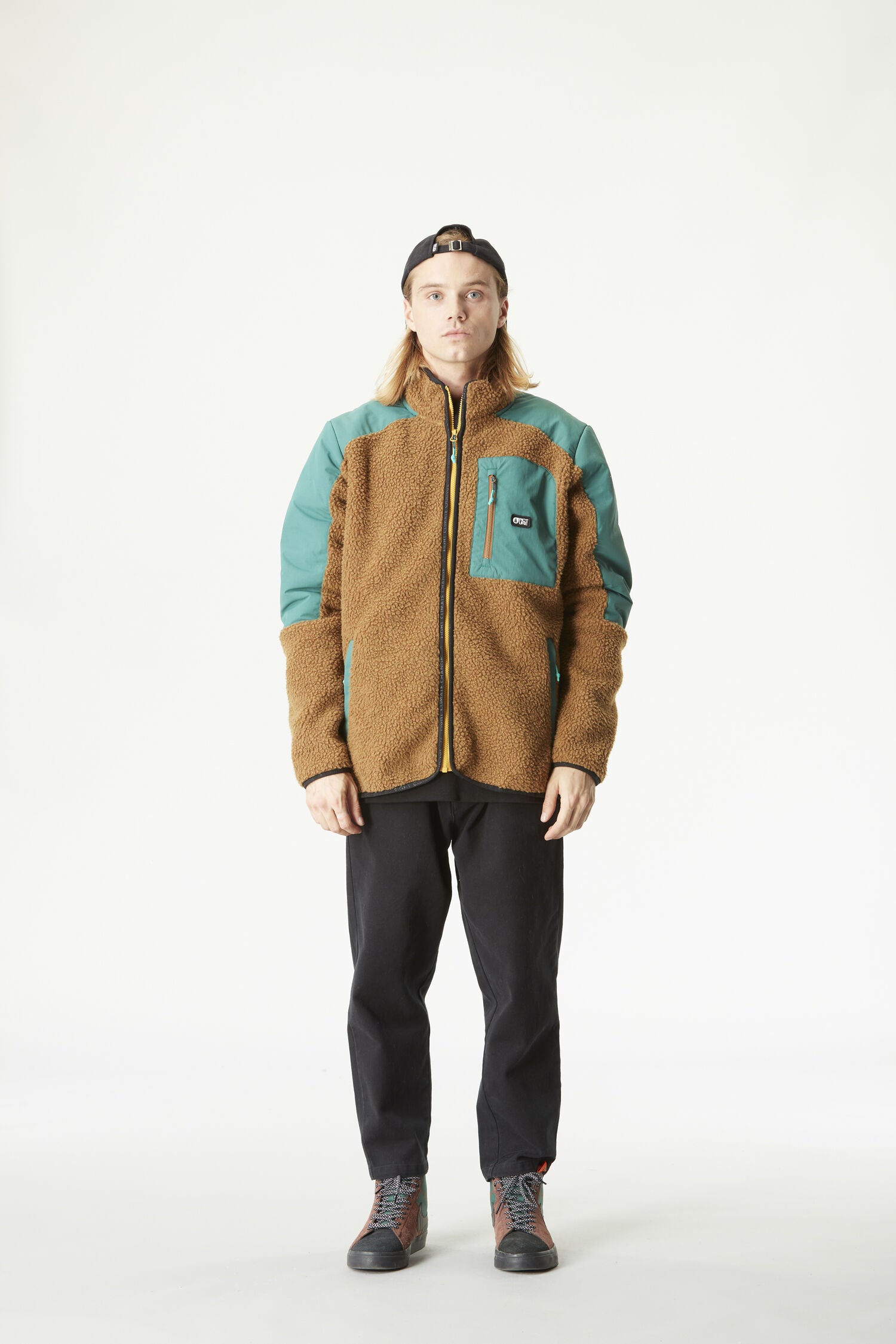 QUILCHENA ZIP FLEECE __color:Chocolate-Bayberry#6