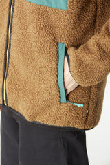 QUILCHENA ZIP FLEECE __color:Chocolate-Bayberry#8