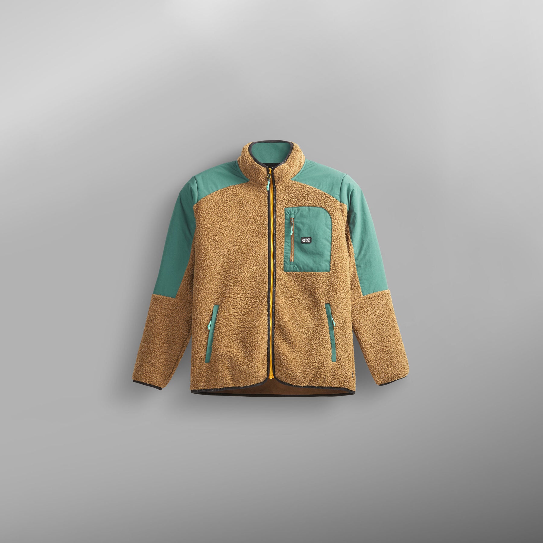 QUILCHENA ZIP FLEECE __color:Chocolate-Bayberry#4