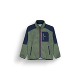 QUILCHENA ZIP FLEECE __color:Green_Spray_Dark_Blue#13