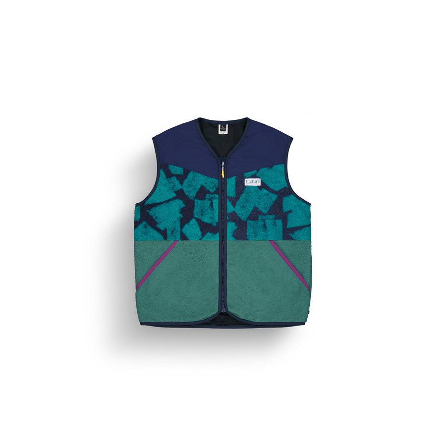 GALIWIN FLEECE VEST __color:Brush_Print#3