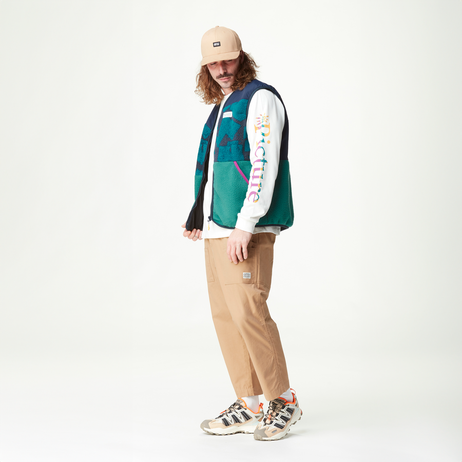 GALIWIN FLEECE VEST __color:Brush_Print#1