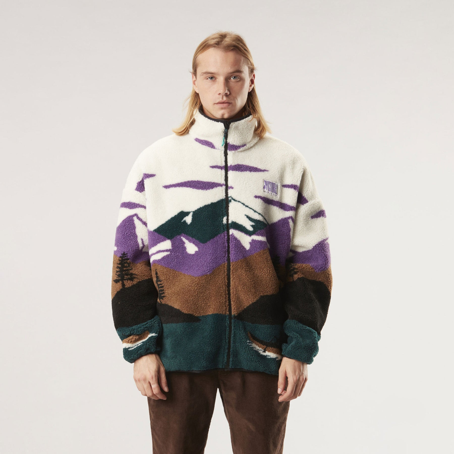 HAFDALS ZIP FLEECE __color:Landscape#0