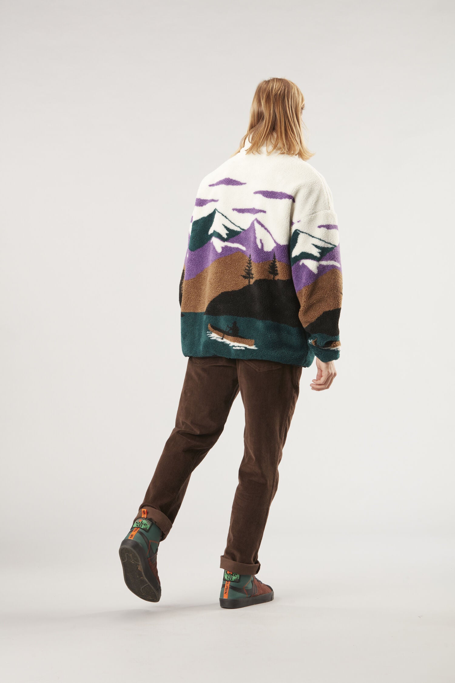 HAFDALS ZIP FLEECE __color:Landscape#2