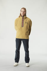 GAMVIK 1/4 ZIP FLEECE __color:Fennel_Seed-Dark_Blue#25