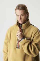 GAMVIK 1/4 ZIP FLEECE __color:Fennel_Seed-Dark_Blue#28