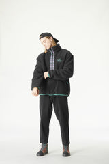 GAMVIK 1/4 ZIP FLEECE __color:Black-Bayberry#9