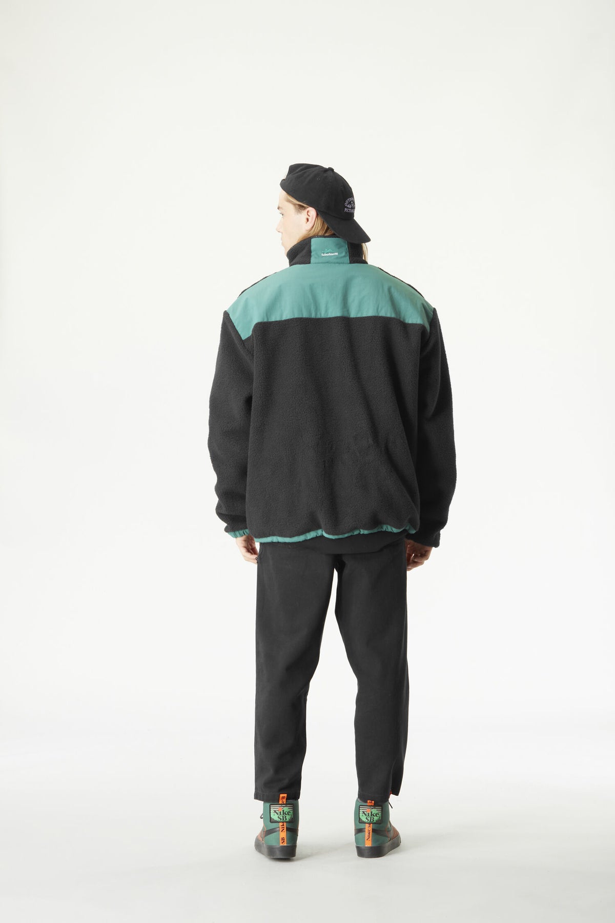 GAMVIK 1/4 ZIP FLEECE __color:Black-Bayberry#10