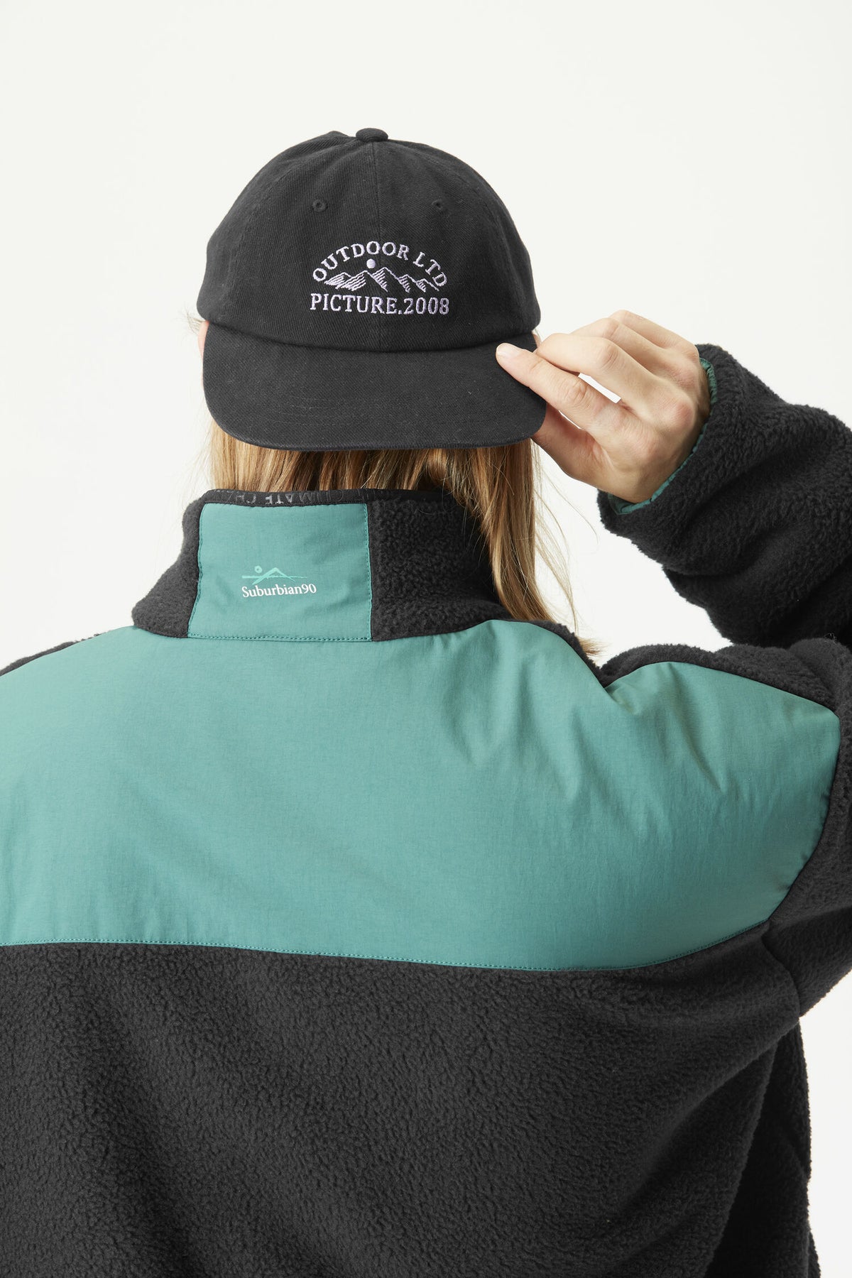GAMVIK 1/4 ZIP FLEECE __color:Black-Bayberry#13