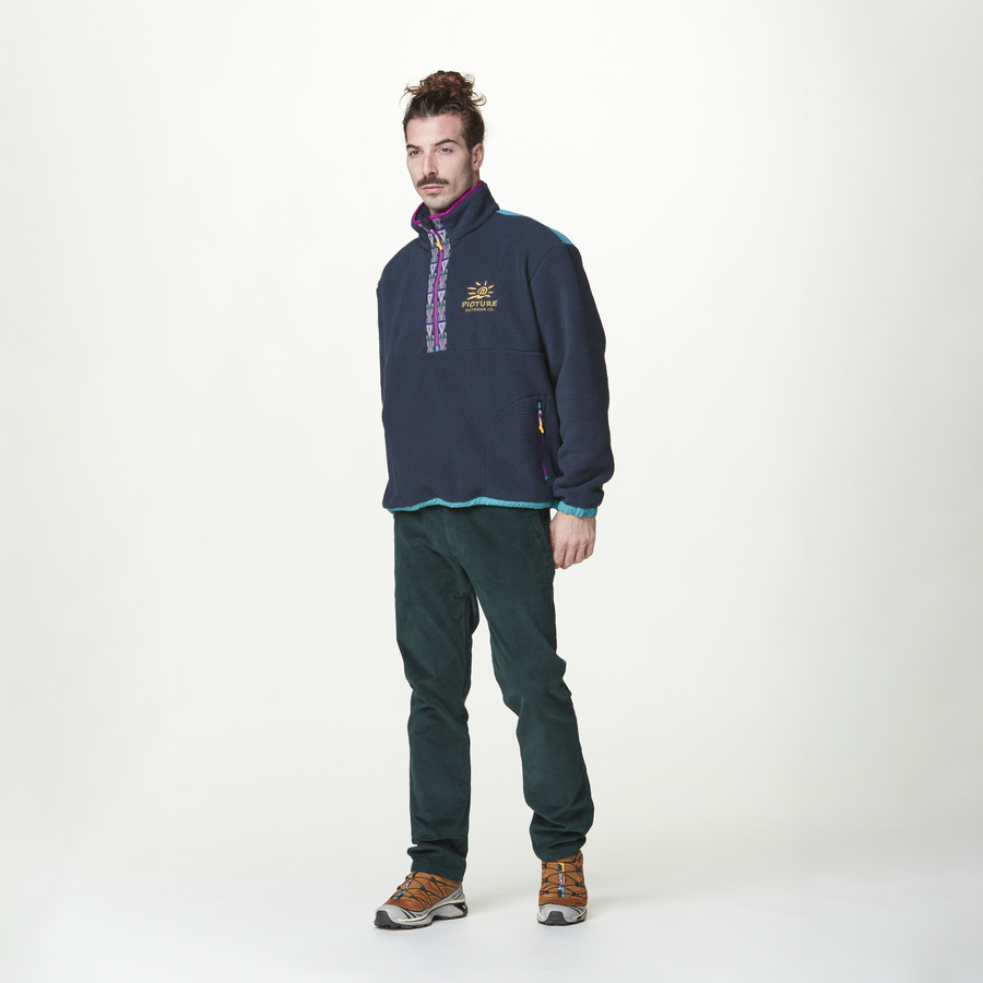 GAMVIK 1/4 ZIP FLEECE __color:Dark_Blue#17