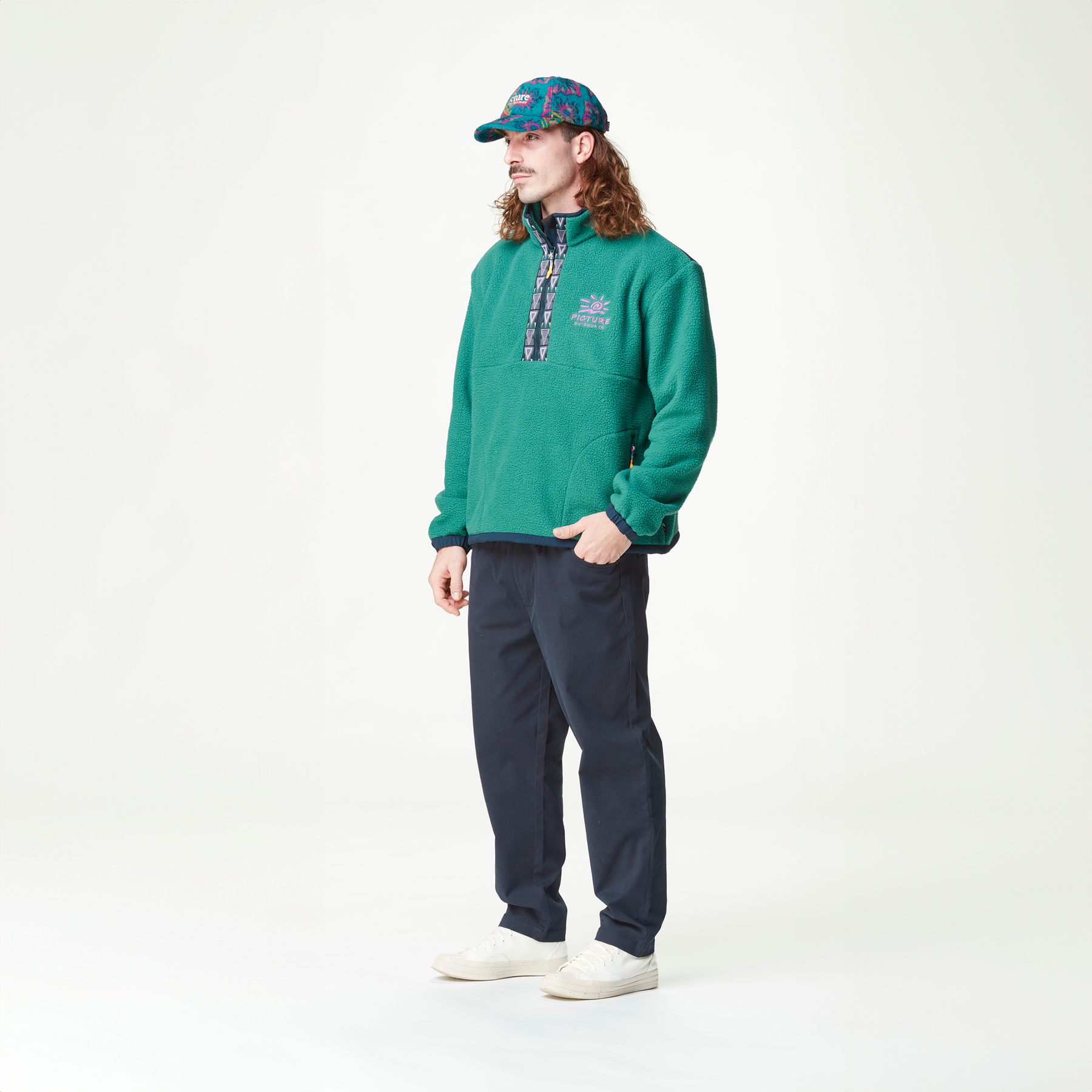 GAMVIK 1/4 ZIP FLEECE __color:Bayberry#1