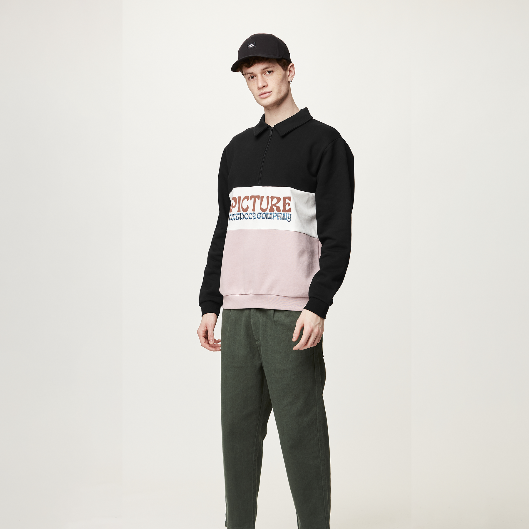 CARAWA ZIP SWEATER __color:Woodrose#9