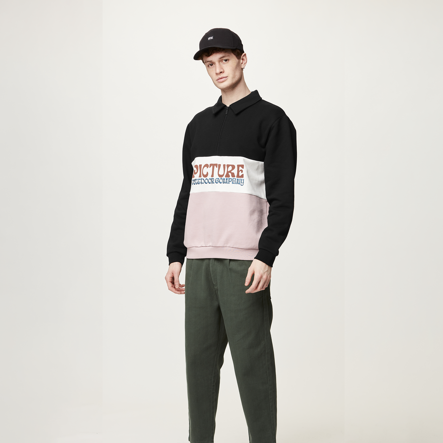 CARAWA ZIP SWEATER __color:Woodrose#9