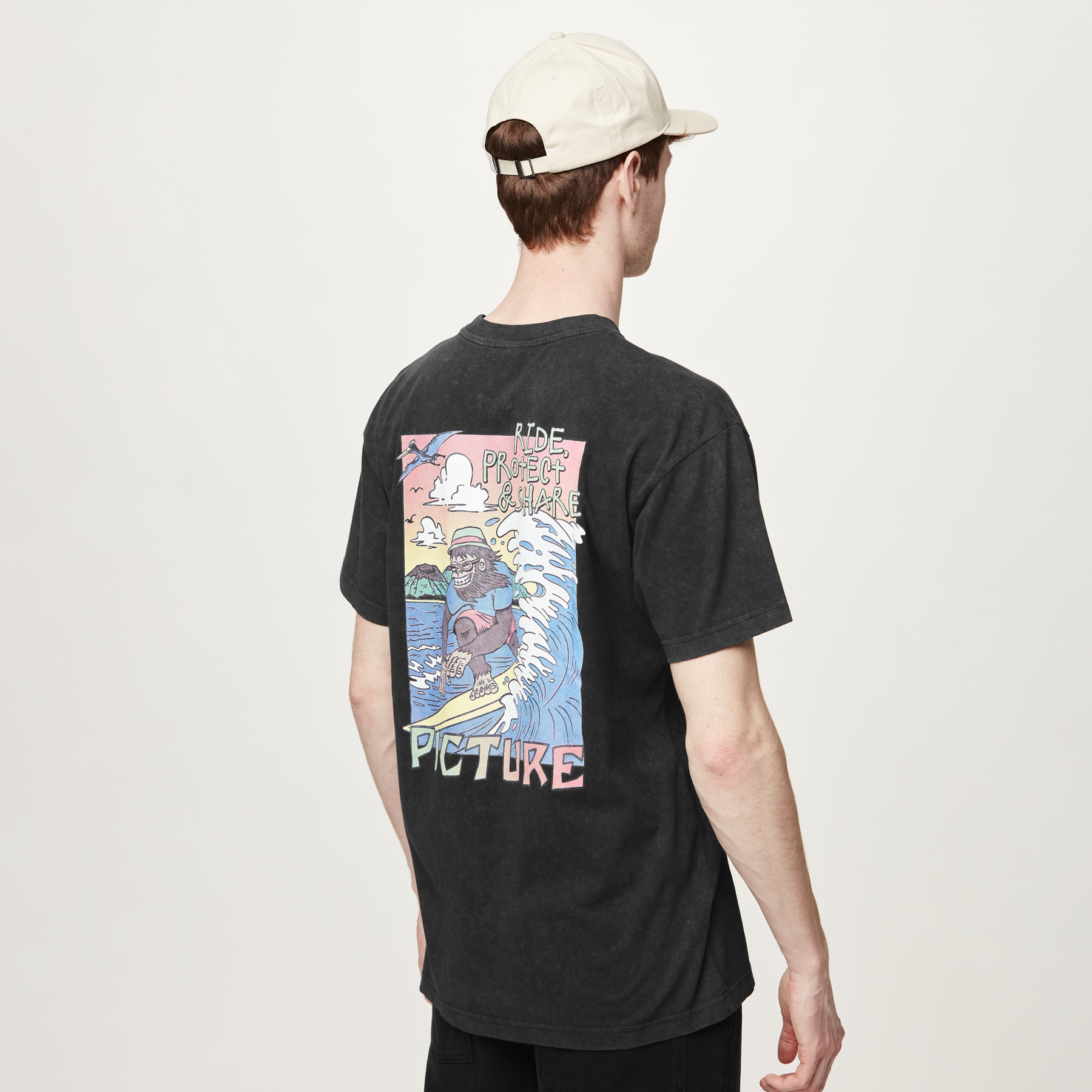 TSUNAMI TEE __color:Black_Washed#4