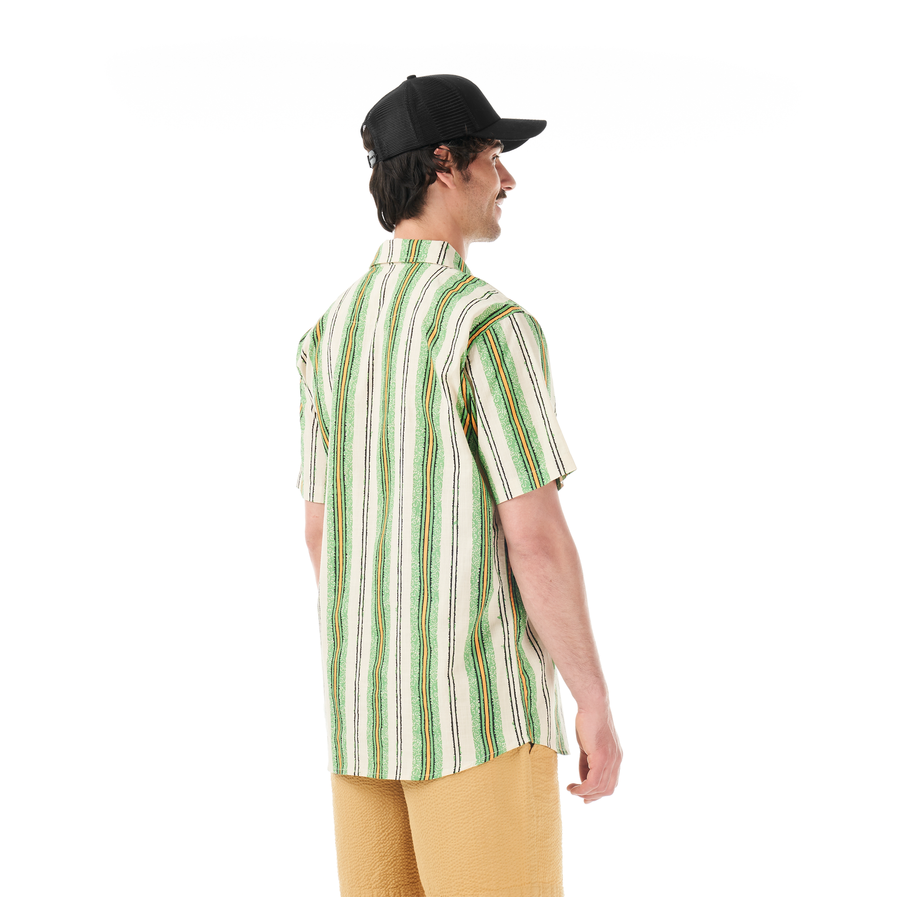 MATAIKONA SS SHIRT __color:Greenstripes_Print#27