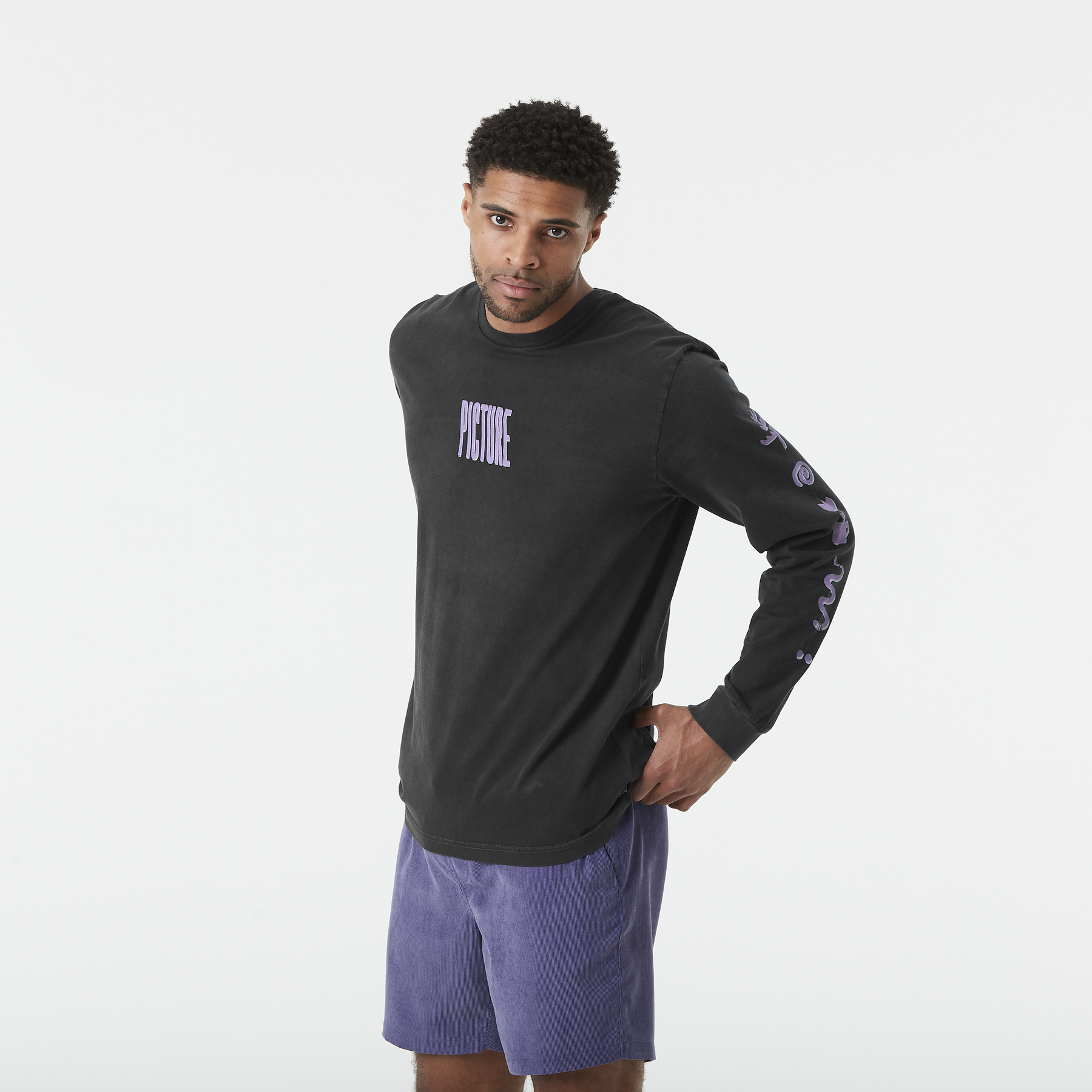 PEMBROKE LS TEE __color:Black_Washed#1