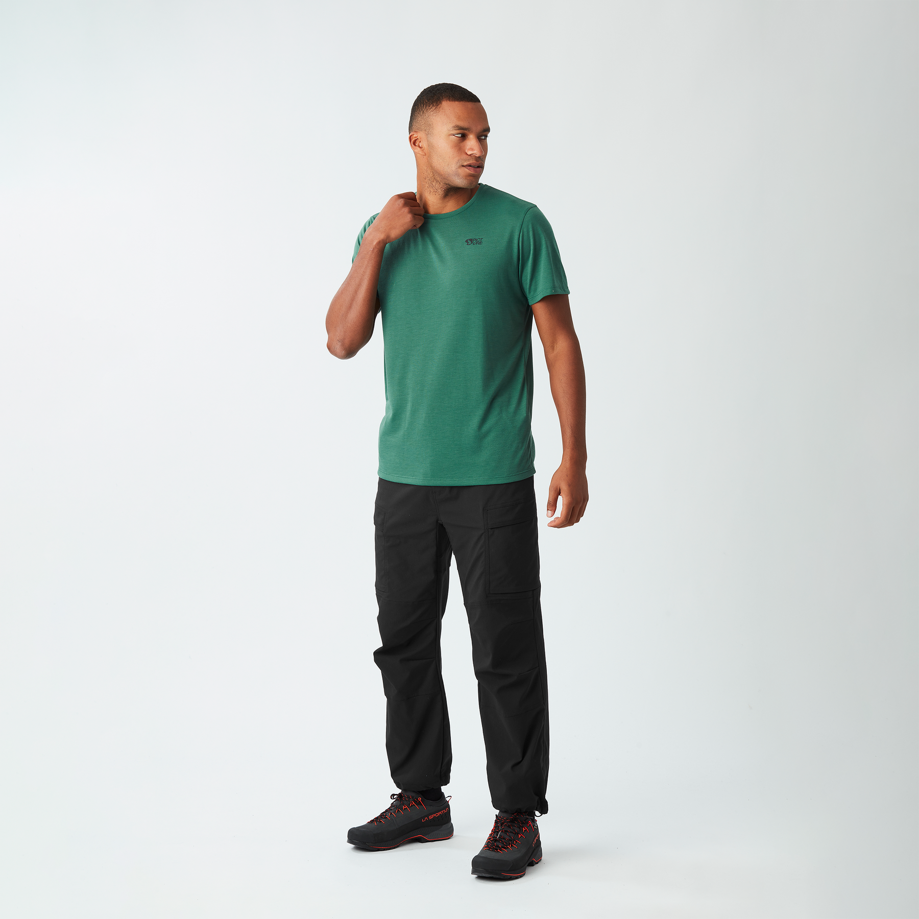 TIMONT SS URBAN TECH TEE __color:Smoke_Pine#43