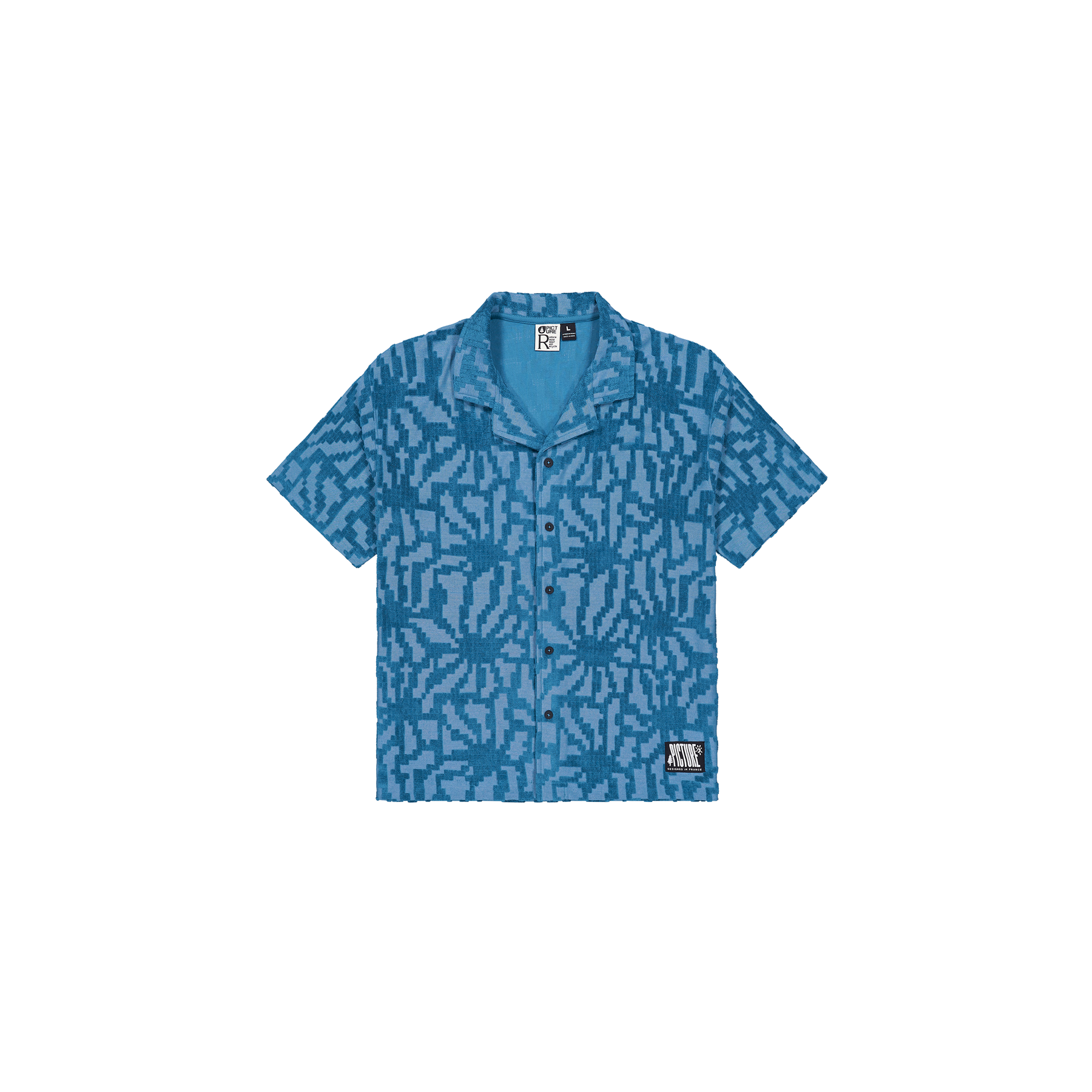 SPONGY SHIRT __color:Blue_Flower_Embossed#5