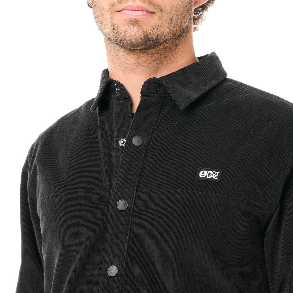 Ouverture par boutons-pression noirs mat