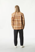 RELOWA SHIRT __color:Plaid_Wood_Ash#40
