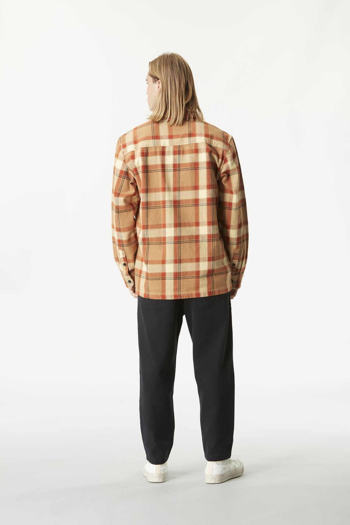RELOWA SHIRT __color:Plaid_Wood_Ash#40