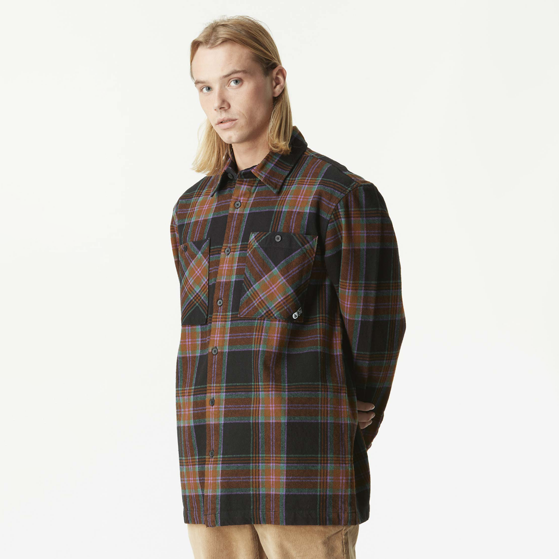 RELOWA SHIRT __color:Plaid_Black#8