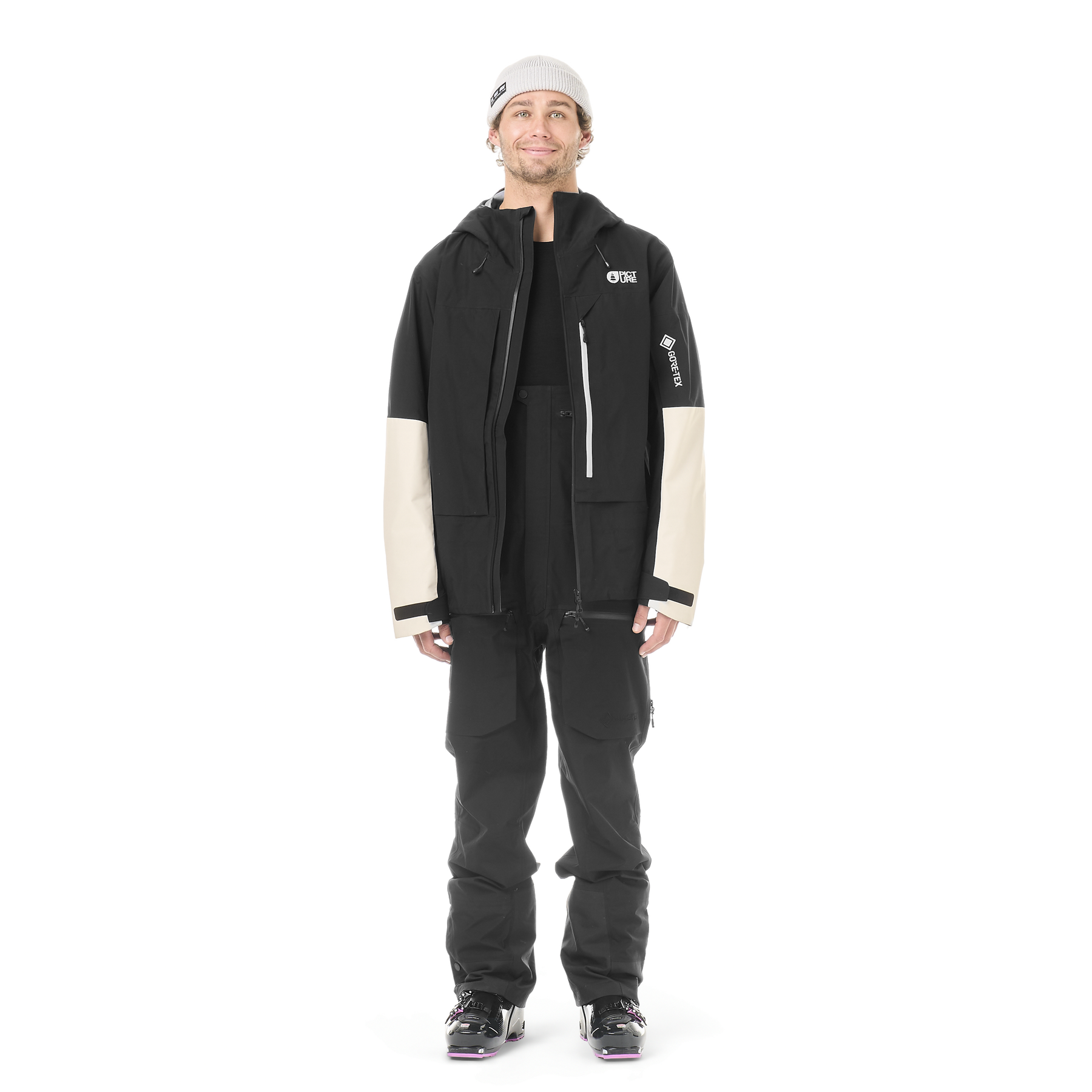 HURON GORE TEX 3L JKT __color:Black_/_Pure_Cashmere#18