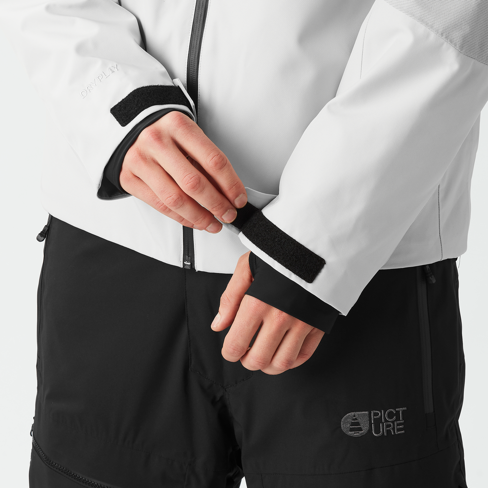 Adjustable cuffs with hook and loop system