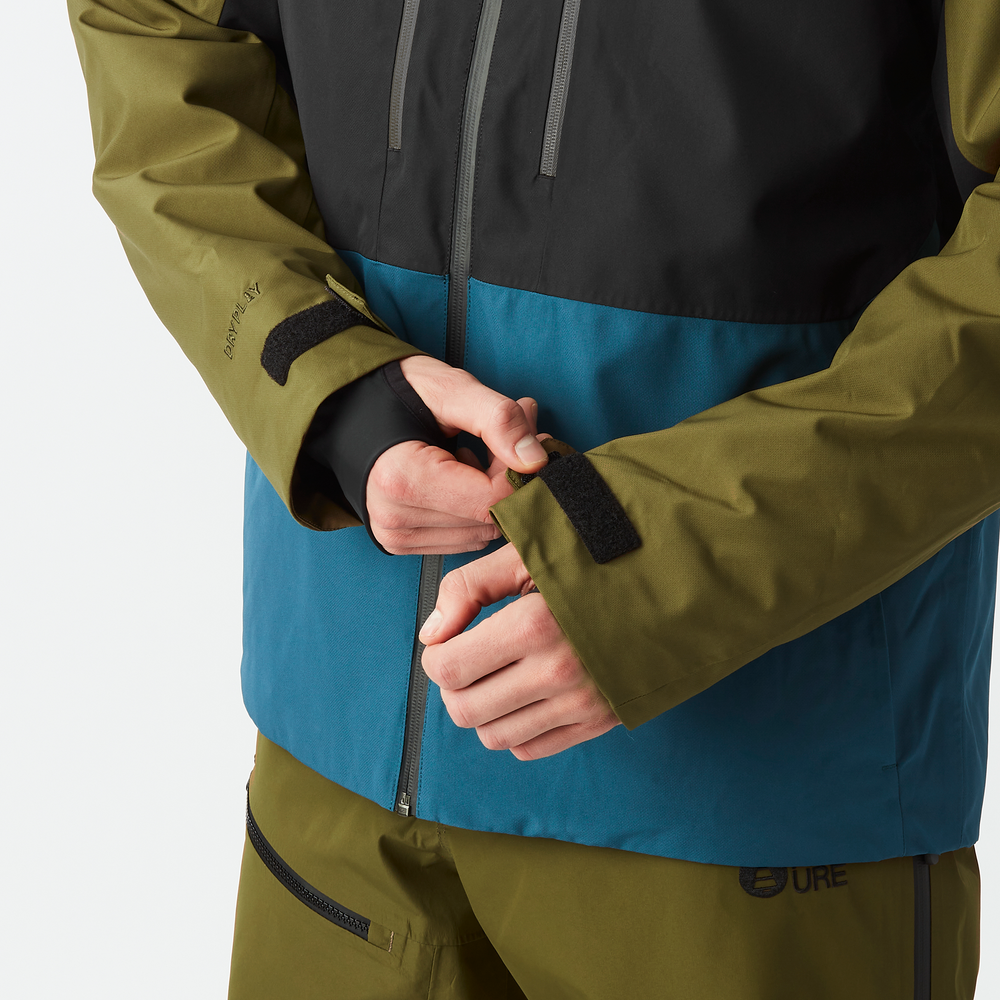 Adjustable cuffs with hook and loop system