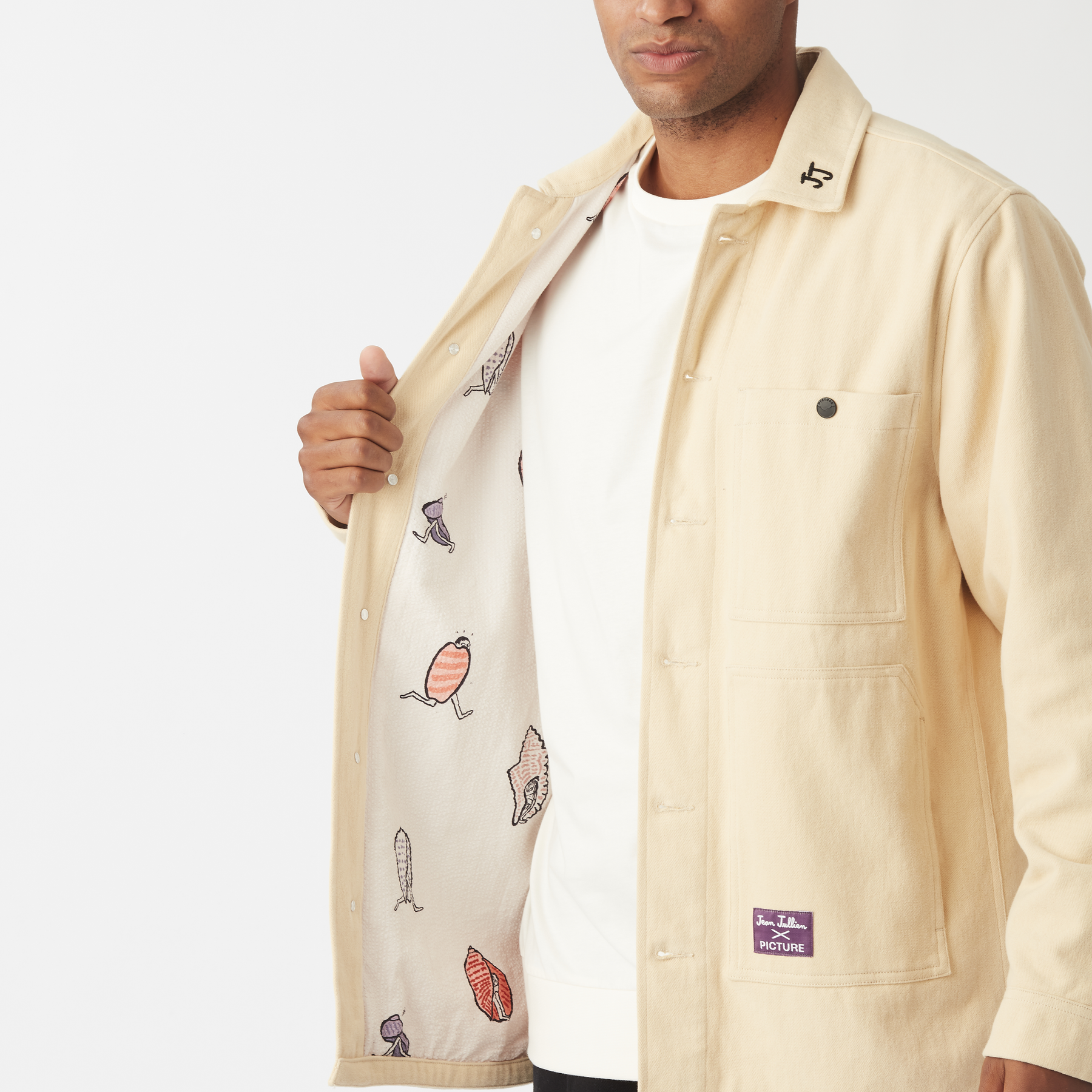 JEAN JULLIEN SHIRT JKT __color:Wood_Ash#3