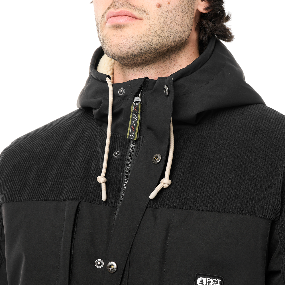 Hood with drawcord