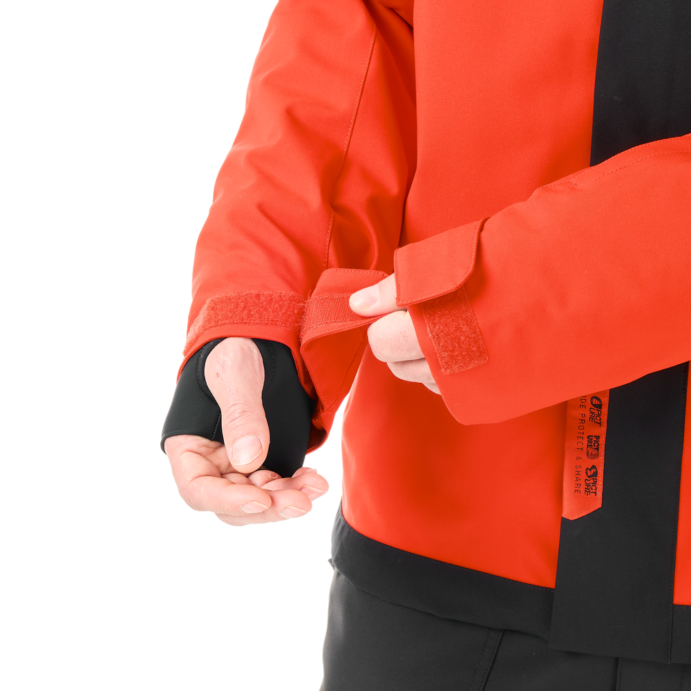 Adjustable cuffs with hook and loop system & wrist gaiters with thumbholes