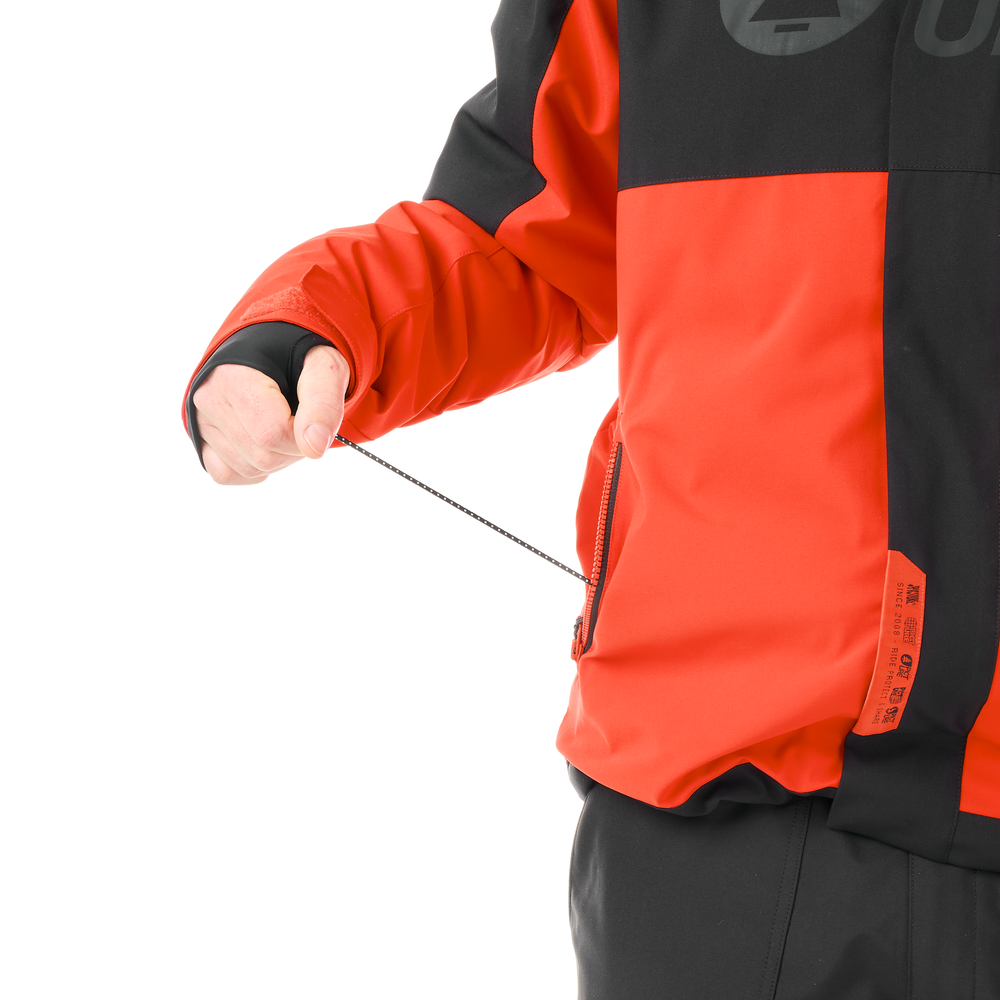 Adjustable hem with drawcord