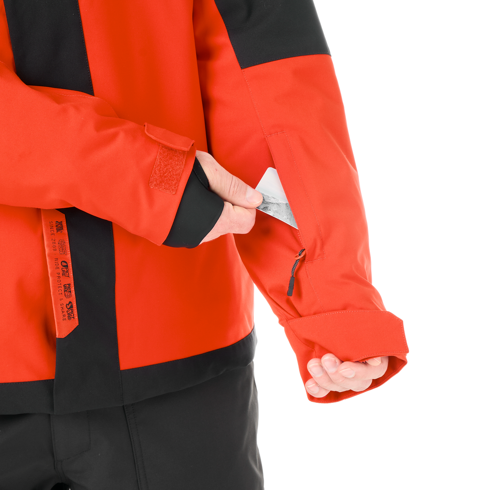 Ski pass pocket