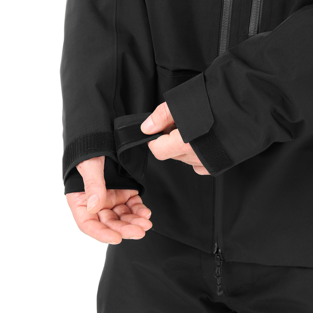 Adjustable cuffs with hook and loop system & wrist gaiters with thumbholes