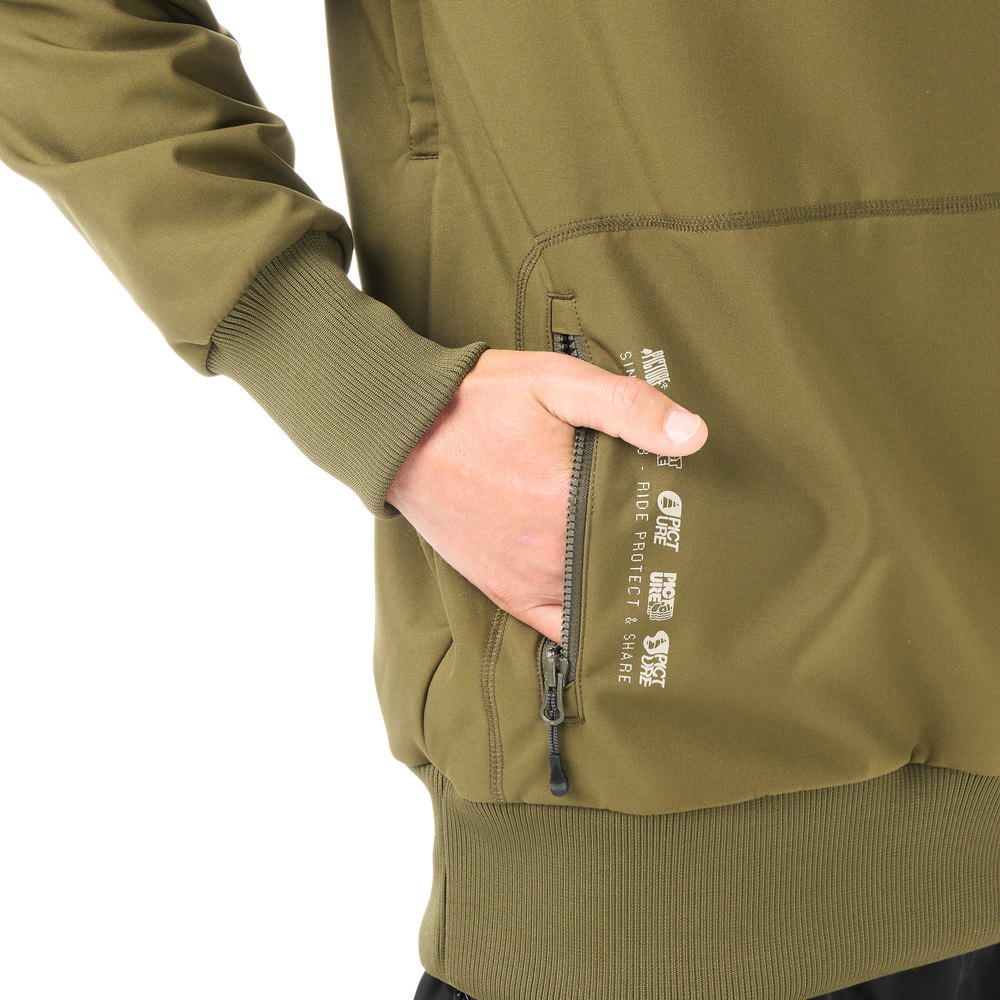 Zippered pouch pocket 