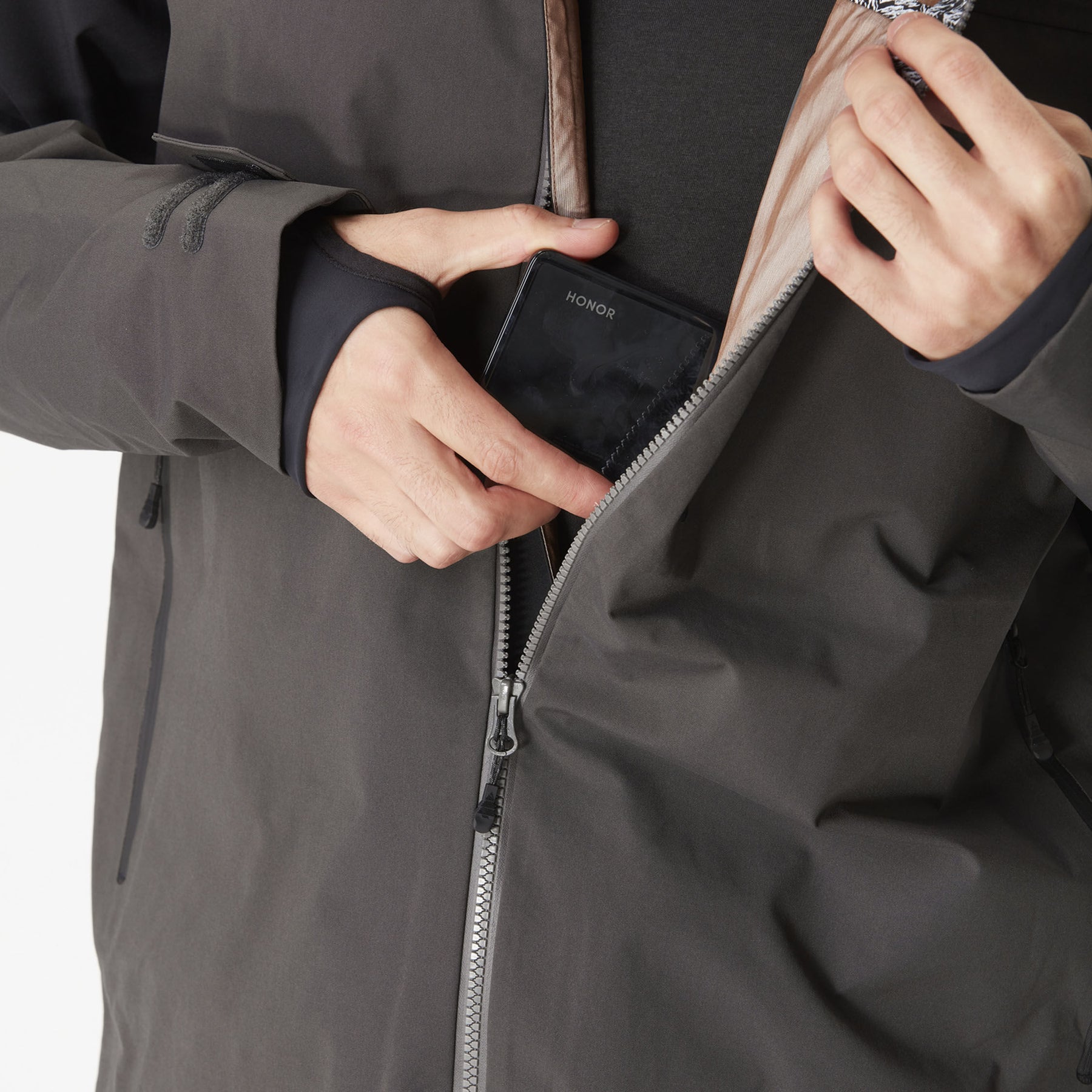 LASSEN 3L XPORE JKT __color:Raven_Grey-Black#24
