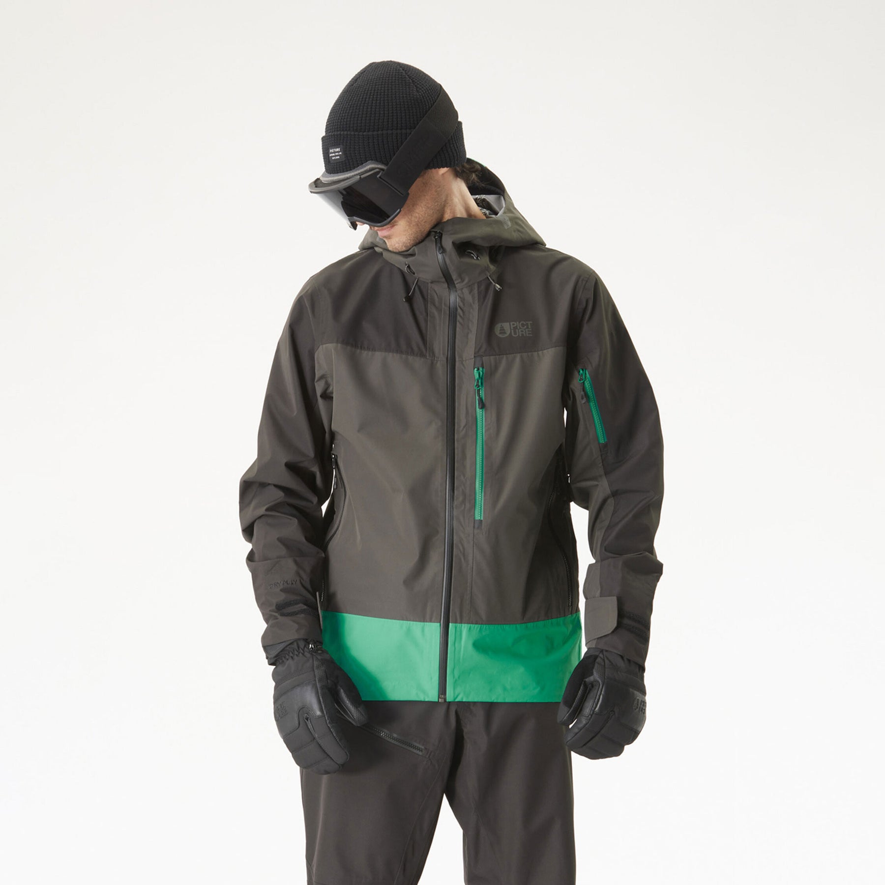 BROADER 3L JKT __color:Raven_Grey-Black#31