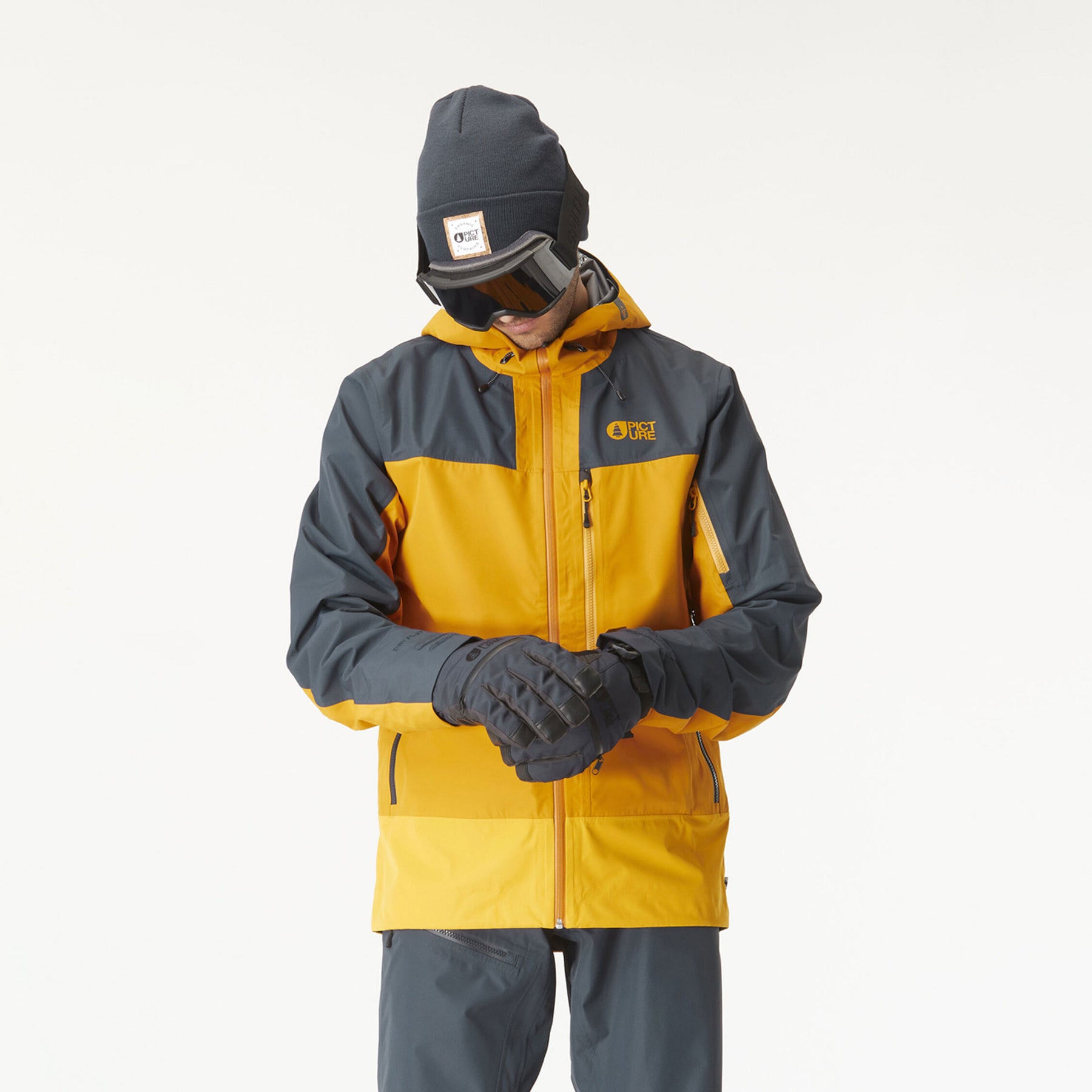 BROADER 3L JKT __color:Camel-Dark_Blue#0