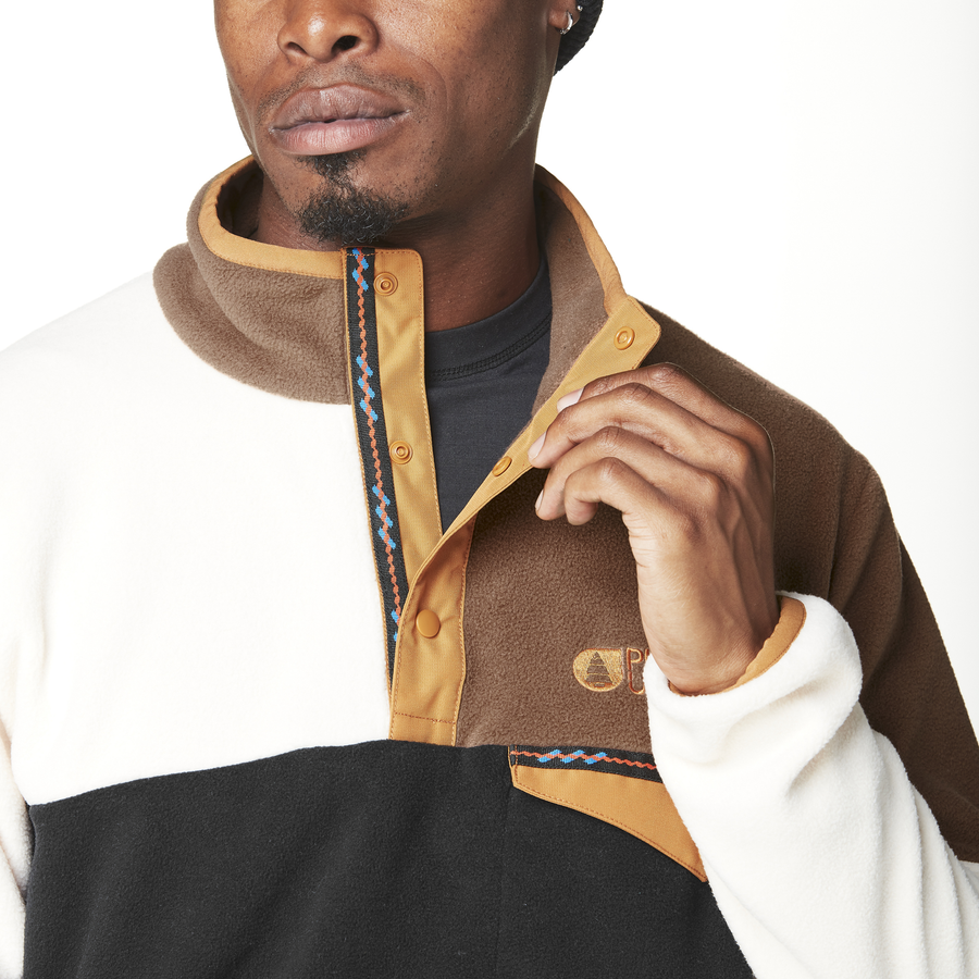 ARCCA 1/4 FLEECE __color:Black_Vanilla_Cocoa_Br#4