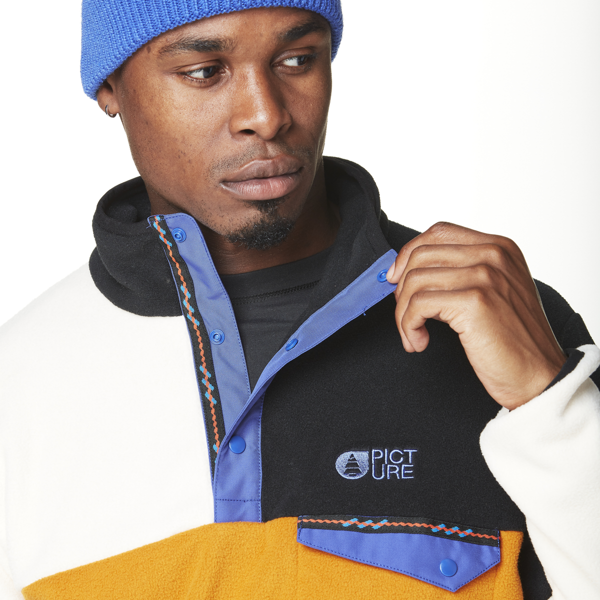 ARCCA 1/4 FLEECE __color:Honey_Vanilla_Black#25