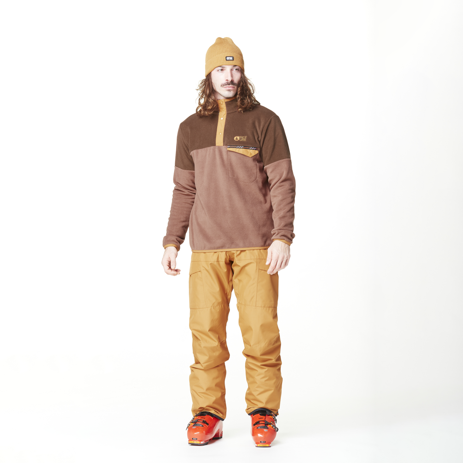ARCCA 1/4 FLEECE __color:Cocoa_Brown_Chicory_Cof#8