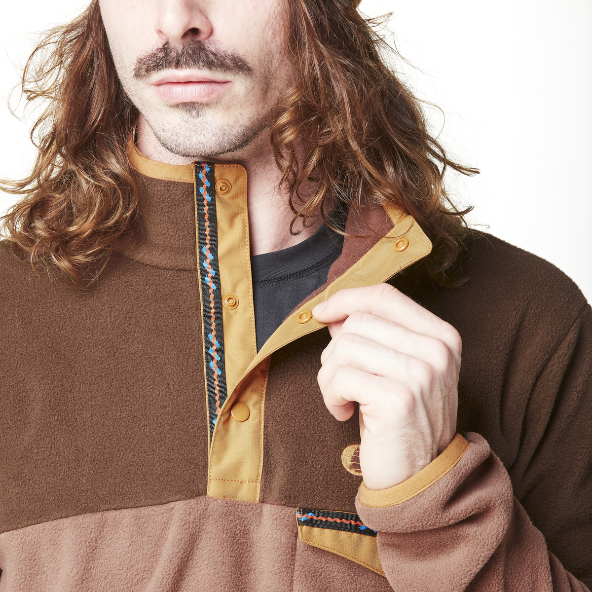 ARCCA 1/4 FLEECE __color:Cocoa_Brown_Chicory_Cof#11